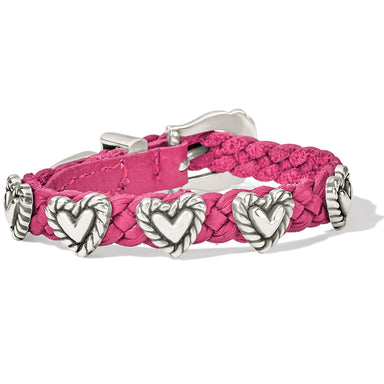 Roped Heart Braid Bandit Bracelet Pink