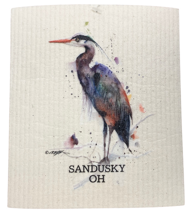 Sandusky Heron Biodegradable Dish Cloth