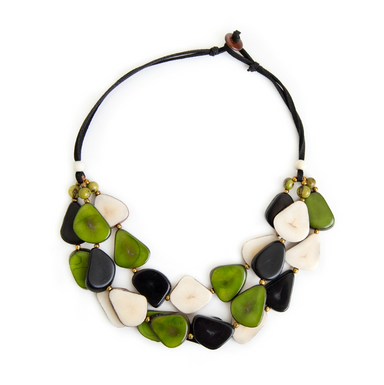 Forest Green Tagua Nut Necklace