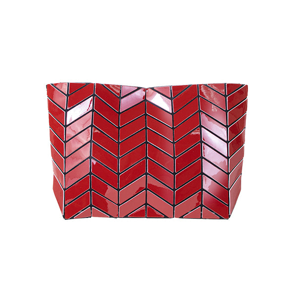 Red Glossy Geometric Bag