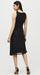 Black Silky Knit Asymmetrical Dress