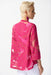 Pink Jacquard Tropical Print Swing Jacket