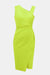 Key Lime Scuba Crepe Sheath Dress