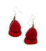 Red Tagua Nut Earrings