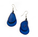 Royal Blue Tagua Nut Earrings