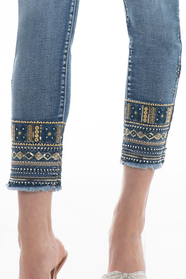 28" Inseam Embellished Jeans