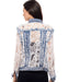 Denim Jacket With White Lace
