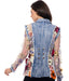 Light Blue Denim Jacket Flowers