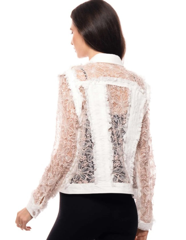 White Jacket With Pink Sparkle