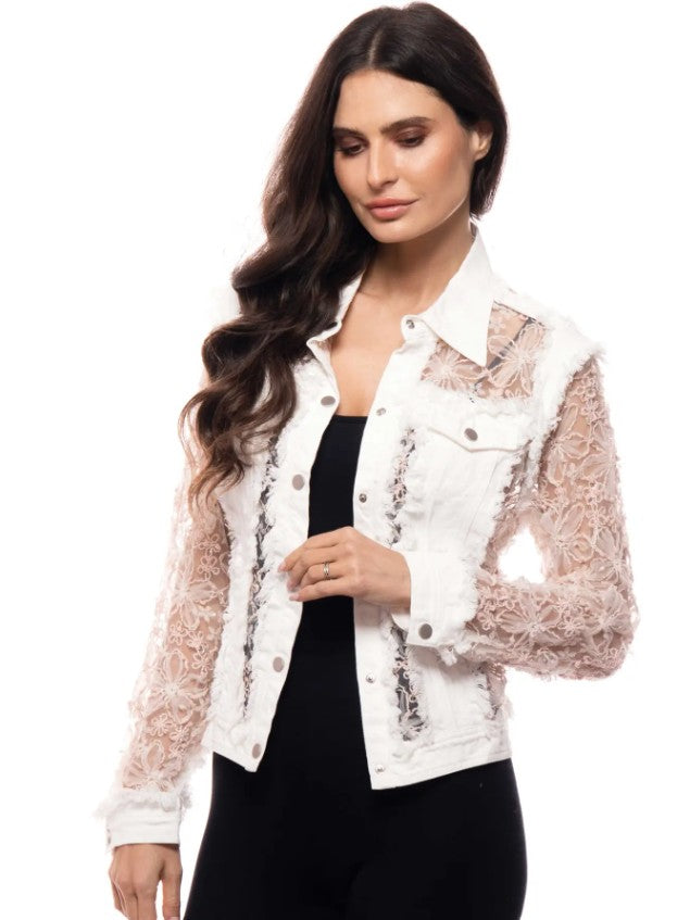White Jacket With Pink Sparkle