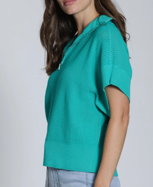 Mint Green Open Knit Sweater