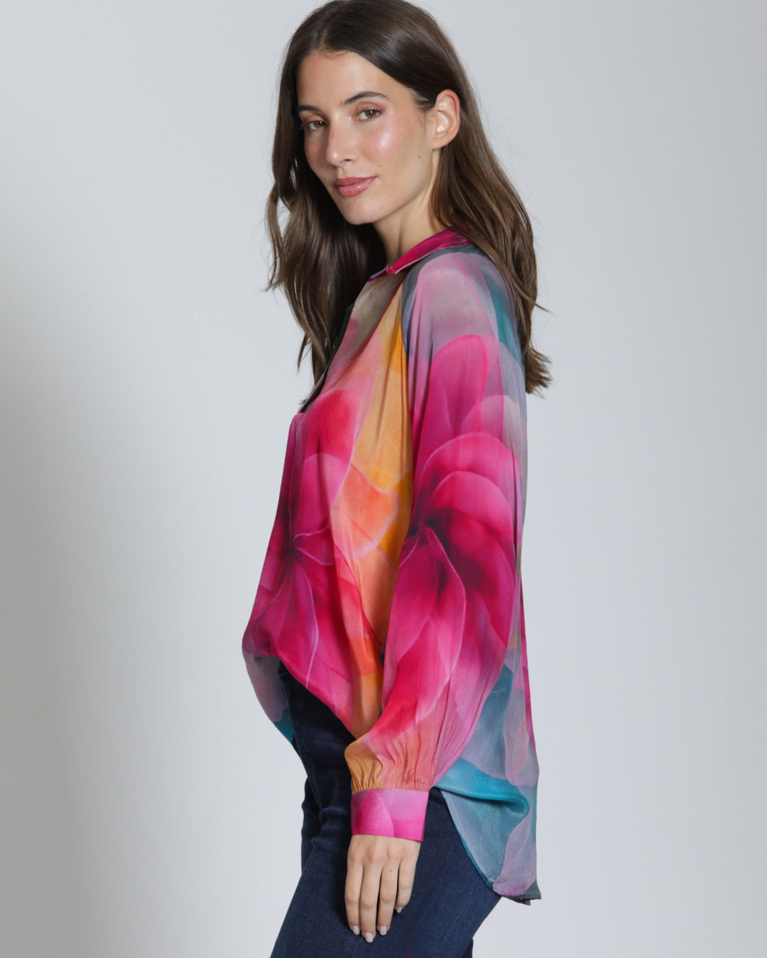 Magenta Flower Blouse