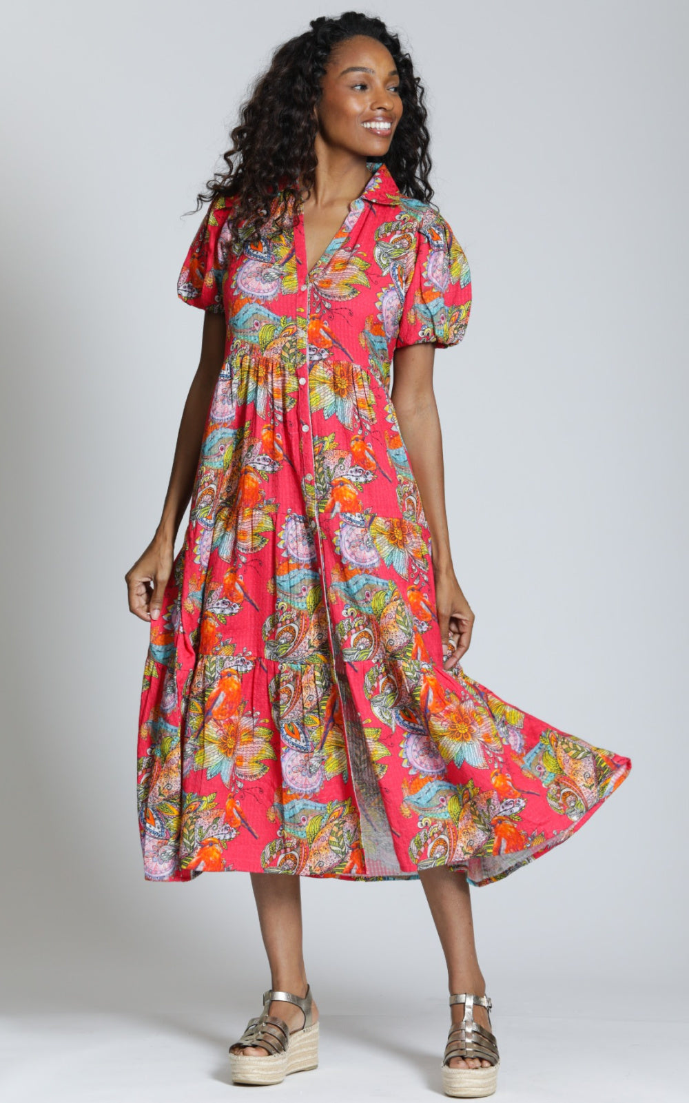Paisley & Floral Tiered Dress