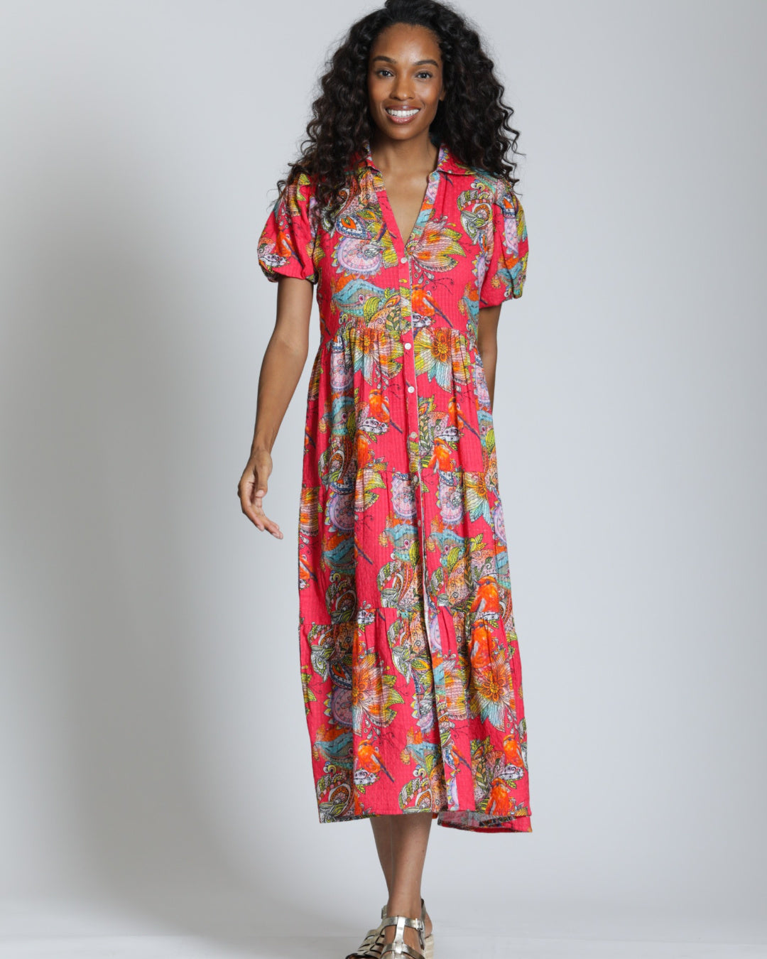 Paisley & Floral Tiered Dress