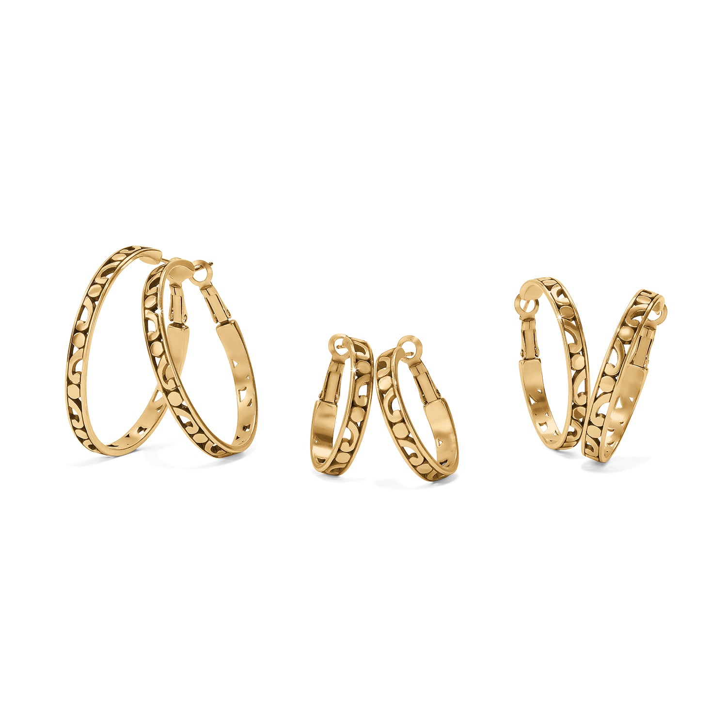 Gold Contempo Large Hoop Earrings