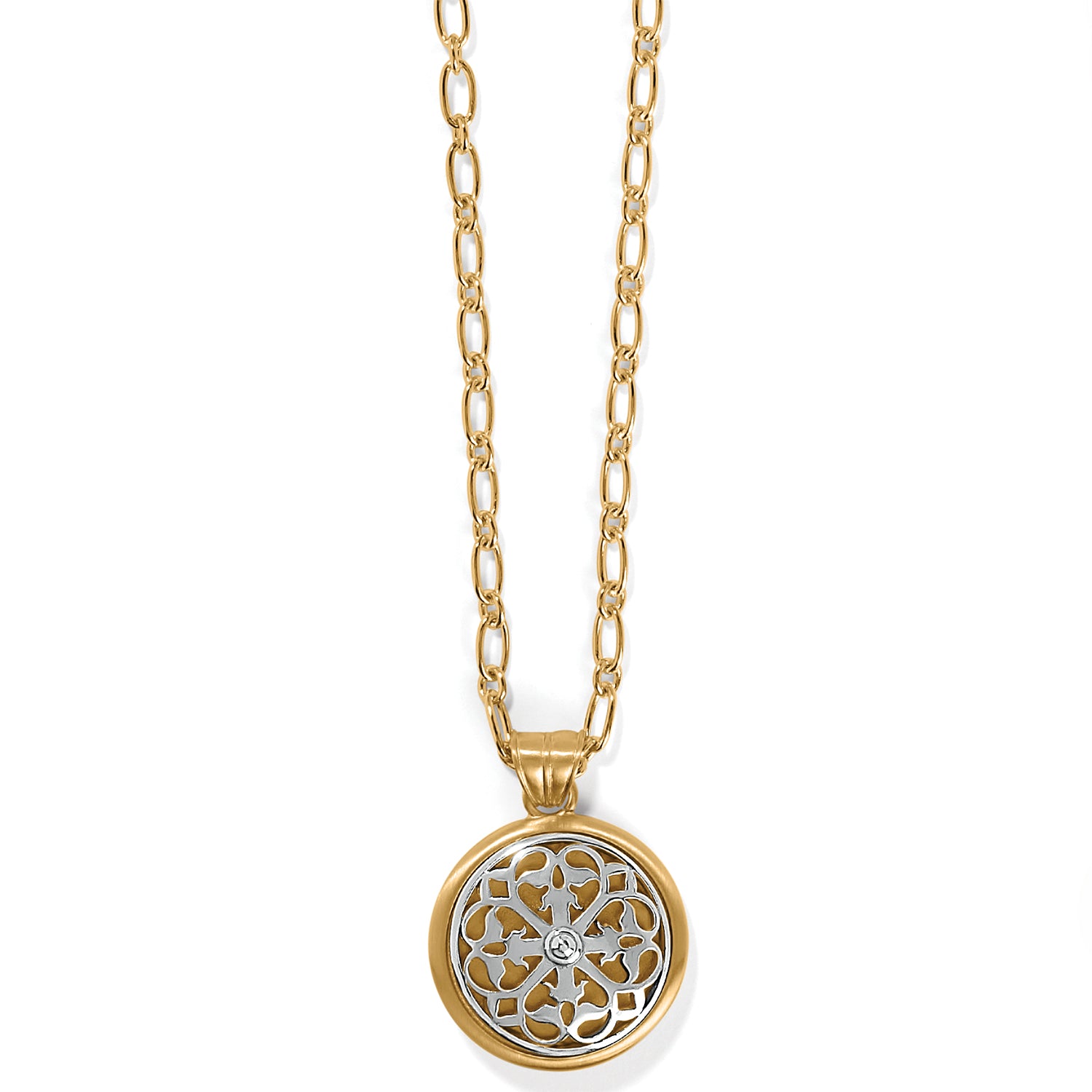 Ferrara Two Tone Luce Large Pendant Neck