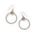Mosaic Two Tone French Wire Hoop Earring