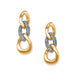 Cleo Pave Link Gold Post Drop Earrings