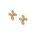 Enchanting Cross Gold Post Earrings