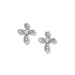 Enchanting Silver Cross Post Earrings