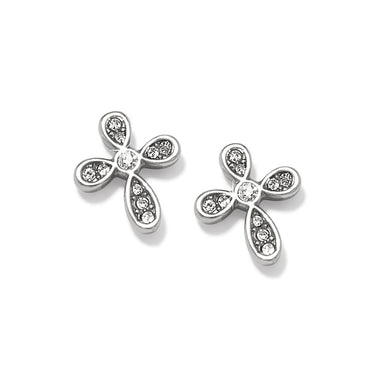 Enchanting Silver Cross Post Earrings