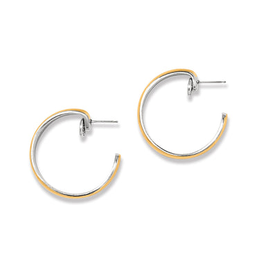 Ferrara Entrata Moon Small Hoop Earrings