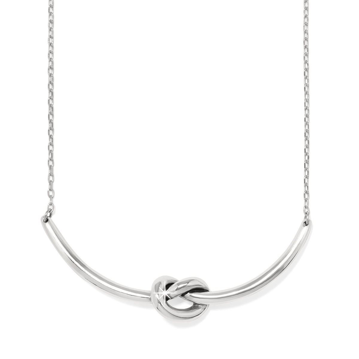 Interlok Single Knot Petite Necklace, Gold