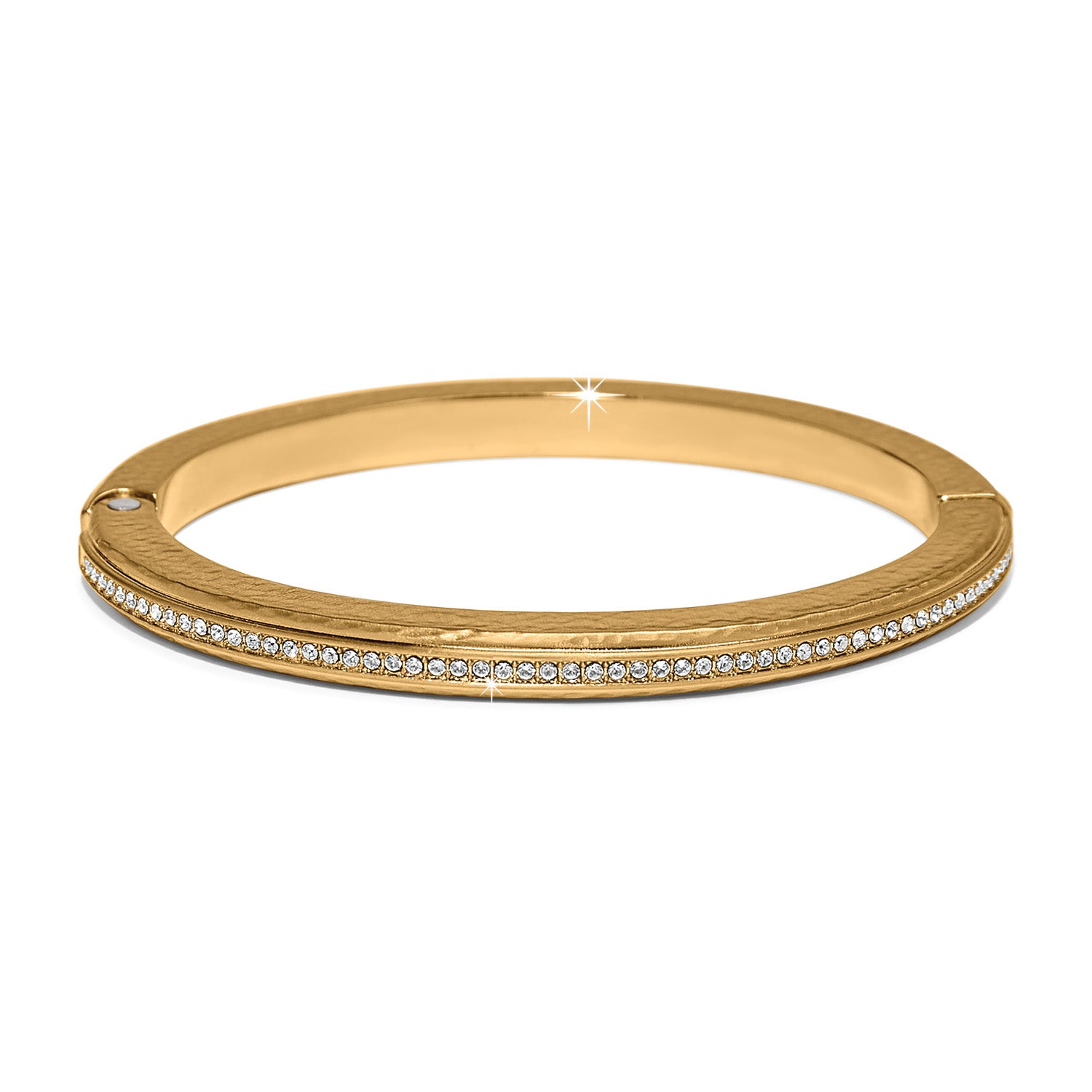 Meridian Orbit Hinged Bangle Gold