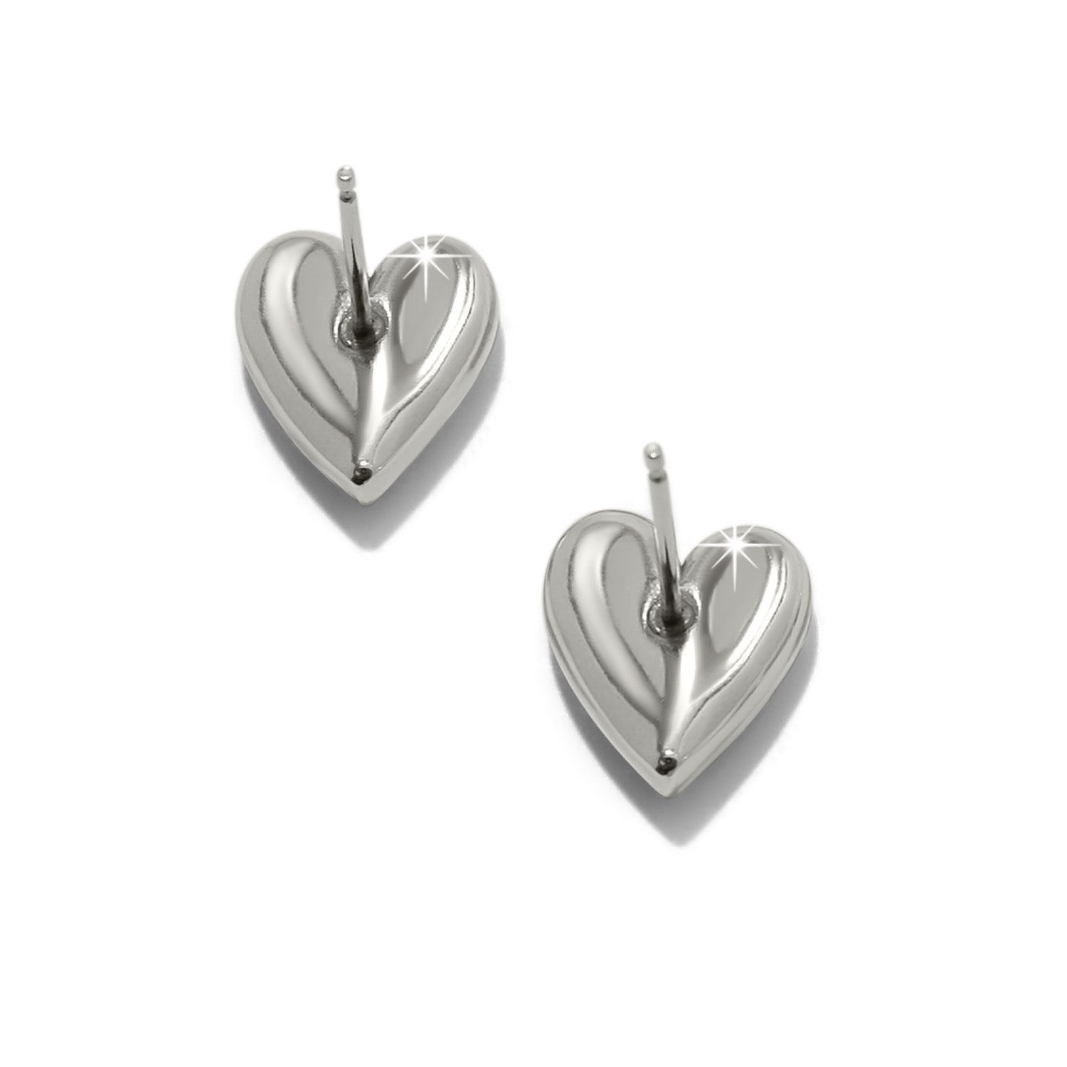 Cascade Heart Post Earrings Two Tone