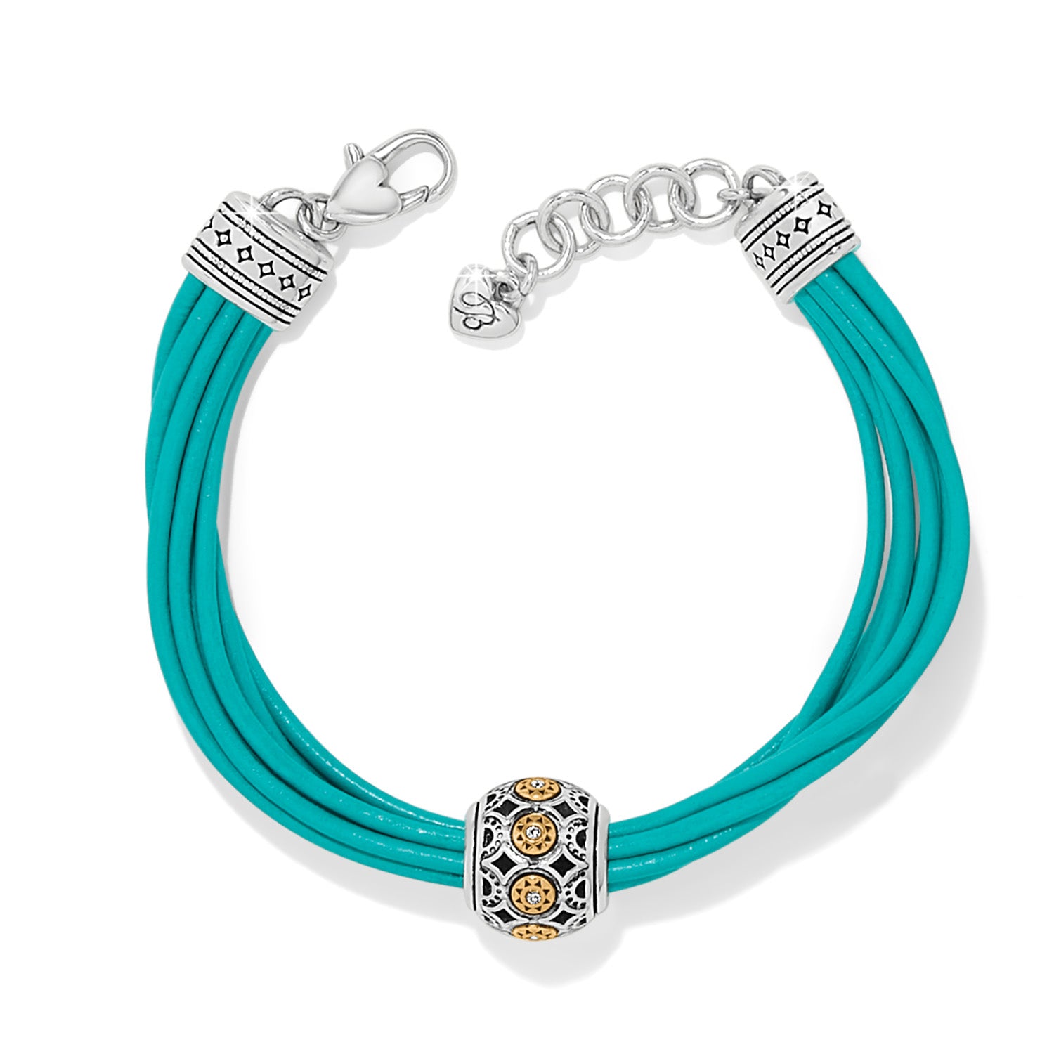 Mosaic Cerrillos Turquoise Leather Bracelet
