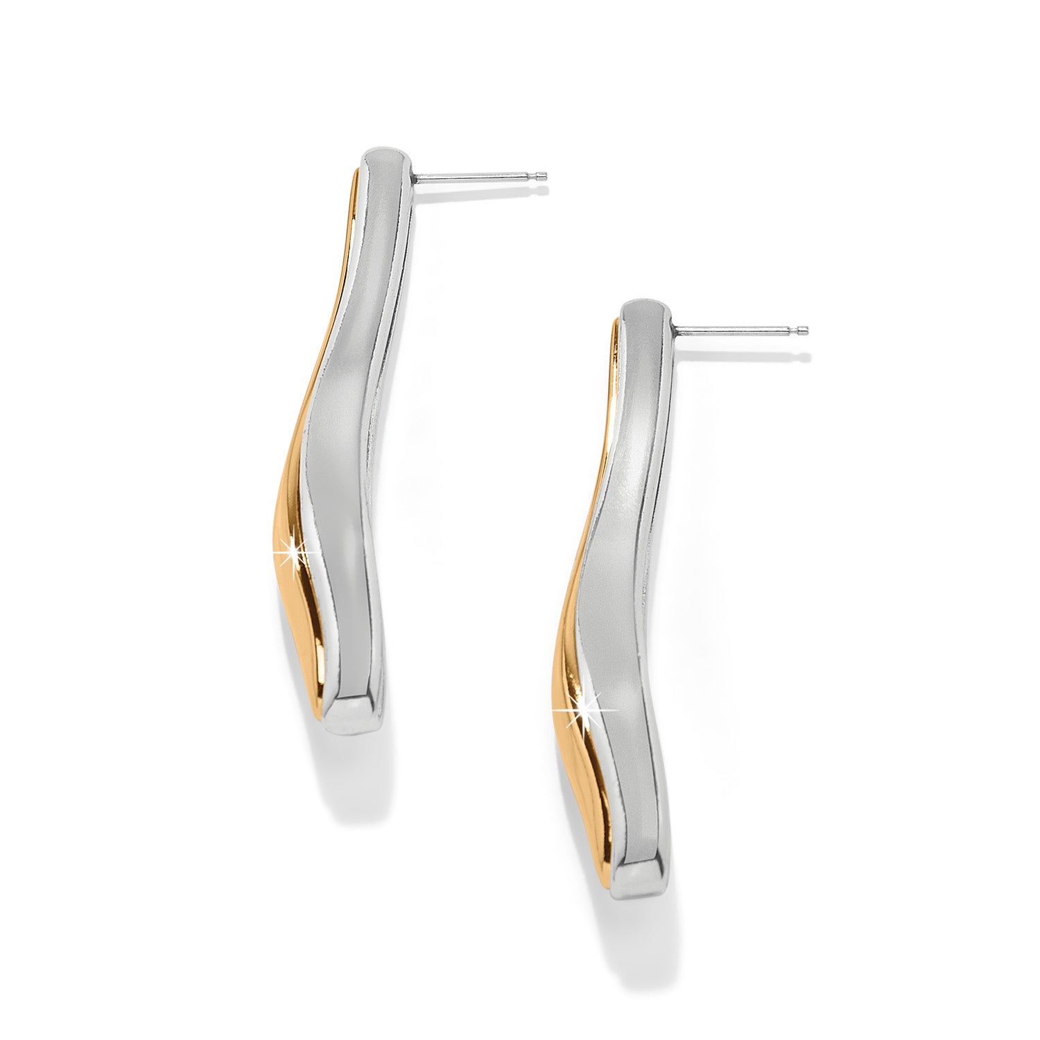 Brighton Cascade Rio Drop Post Earrings — Silver-Gold