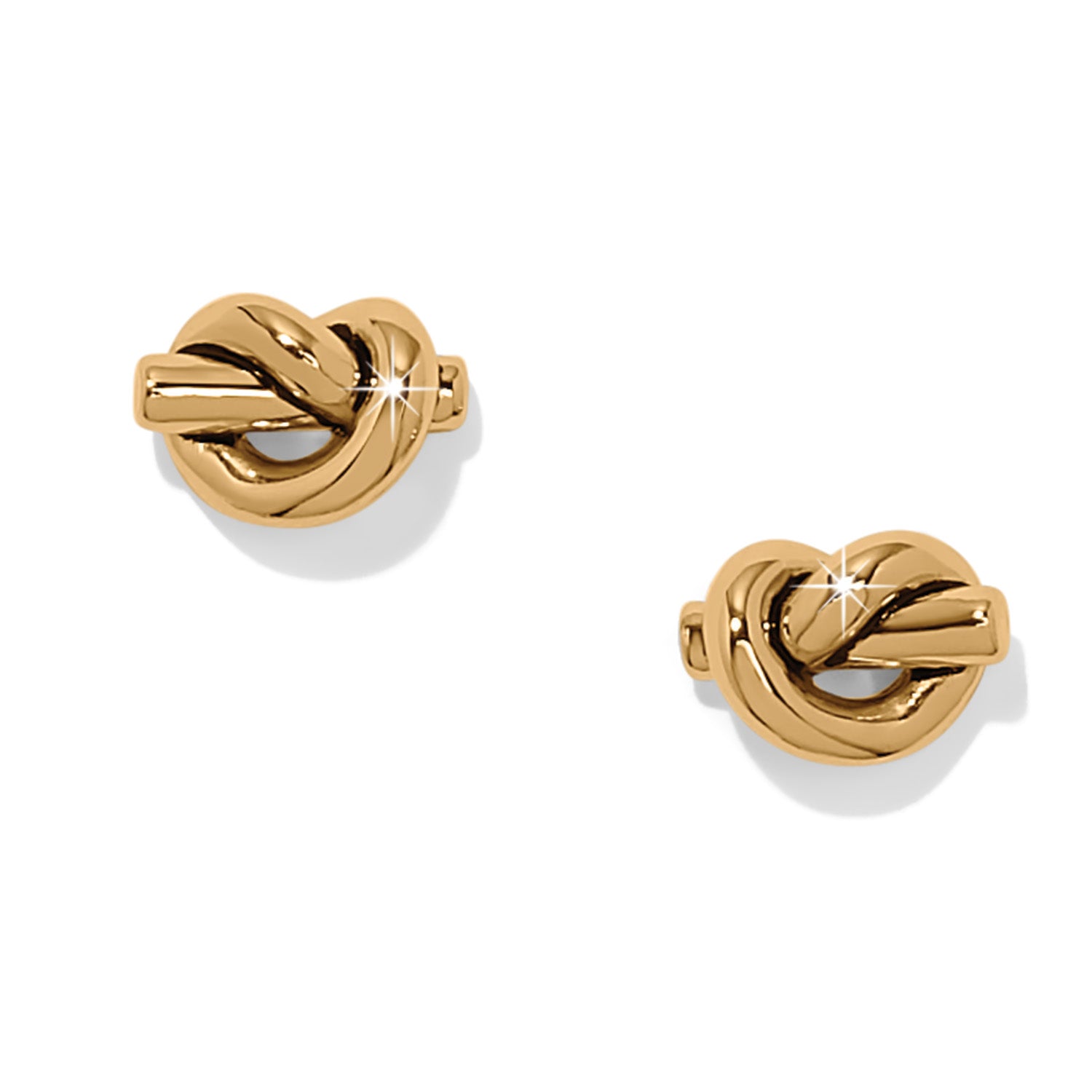 Interlok Single Knot Gold Mini Earrings