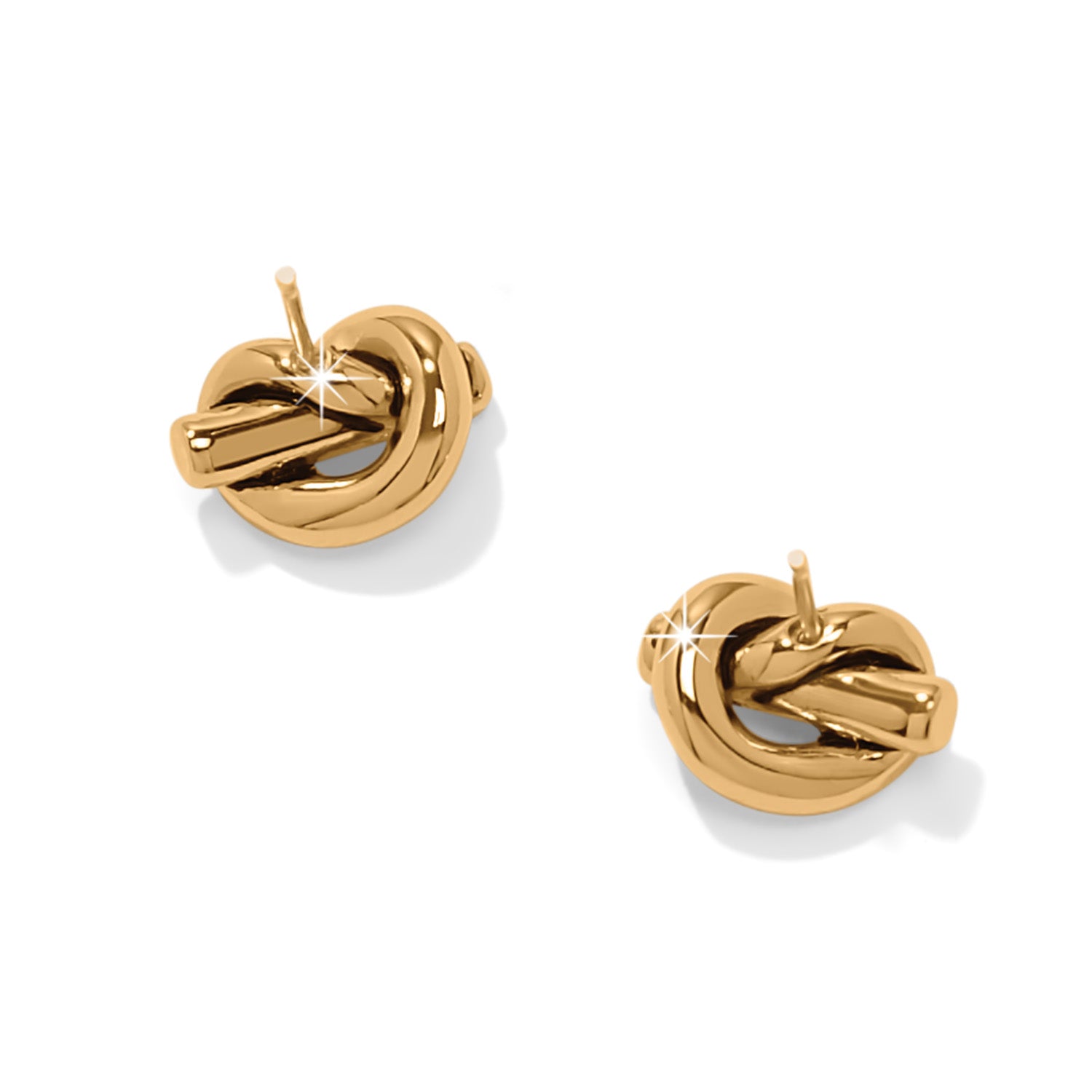 Interlok Single Knot Gold Mini Earrings