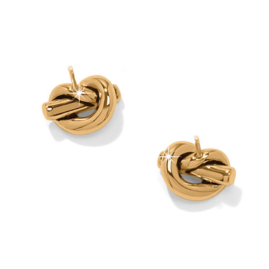 Interlok Single Knot Gold Mini Earrings