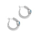Mystery of Love Heart Aqua Hoop Earrings