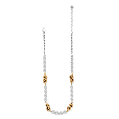 Interlok Single Knot Drops Collar Necklace