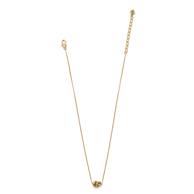 Interlok Single Knot Mini Necklace Gold