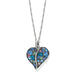 Trust Your Journey Heart Necklace Blue