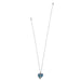 Trust Your Journey Heart Necklace Blue