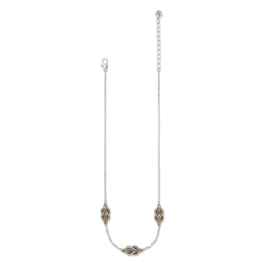 Interlok Harmony Two Tone Trio Necklace