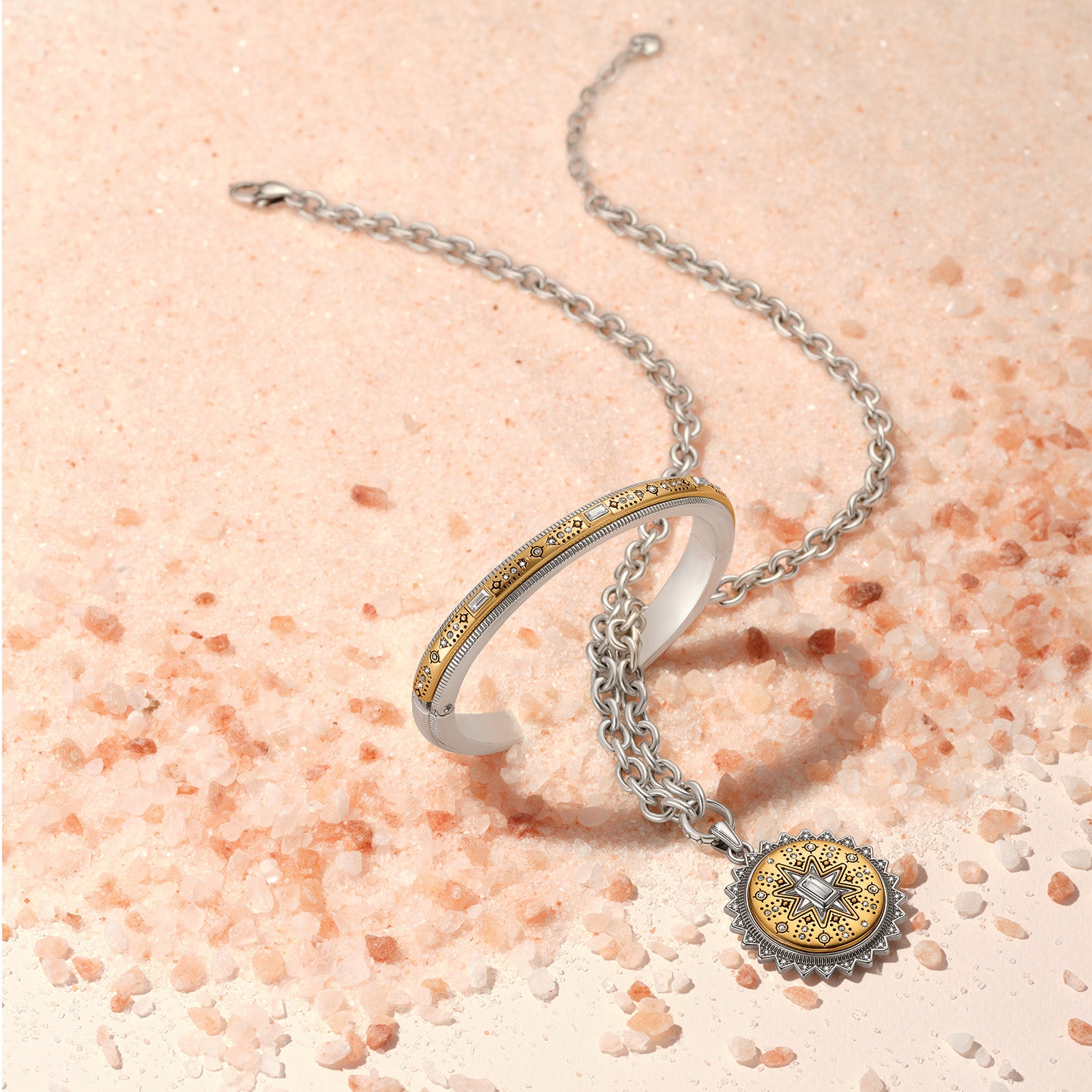 Mosaic Nova Hinged Bangle