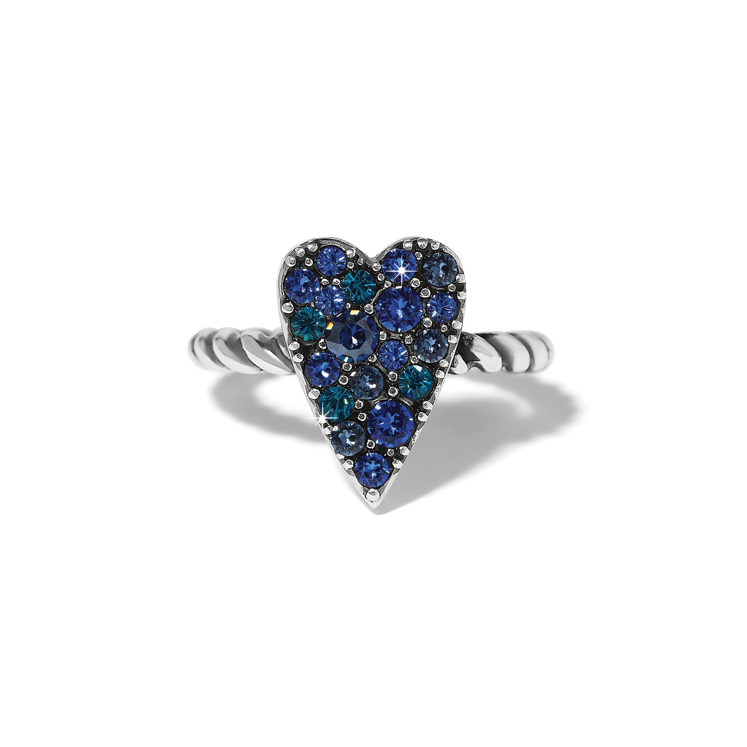 Brighton Love Messages B Love Ring — Silver-Blue