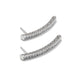 Meridian Geo Bar Silver Post Earrings
