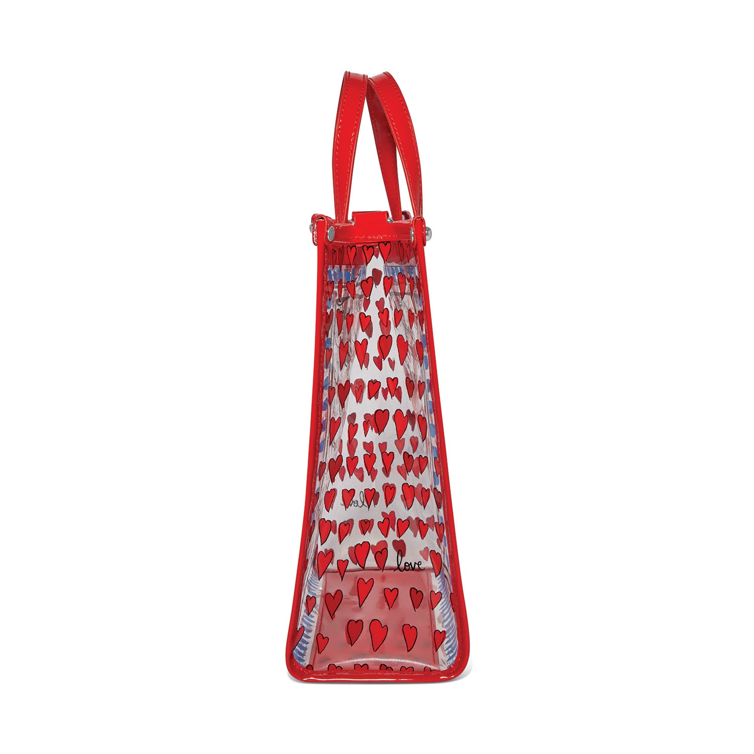 Striped Love Vinyl Tote