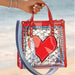Striped Love Vinyl Tote