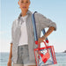 Striped Love Vinyl Tote