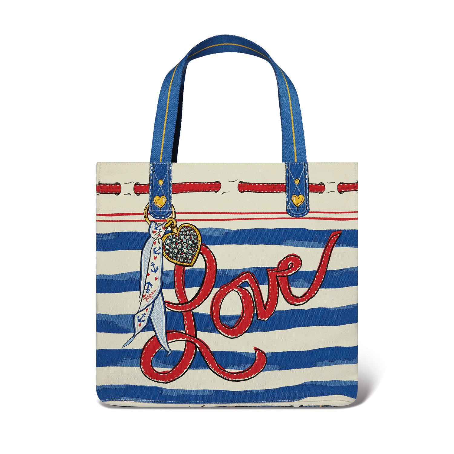 Striped Love Canvas Tote