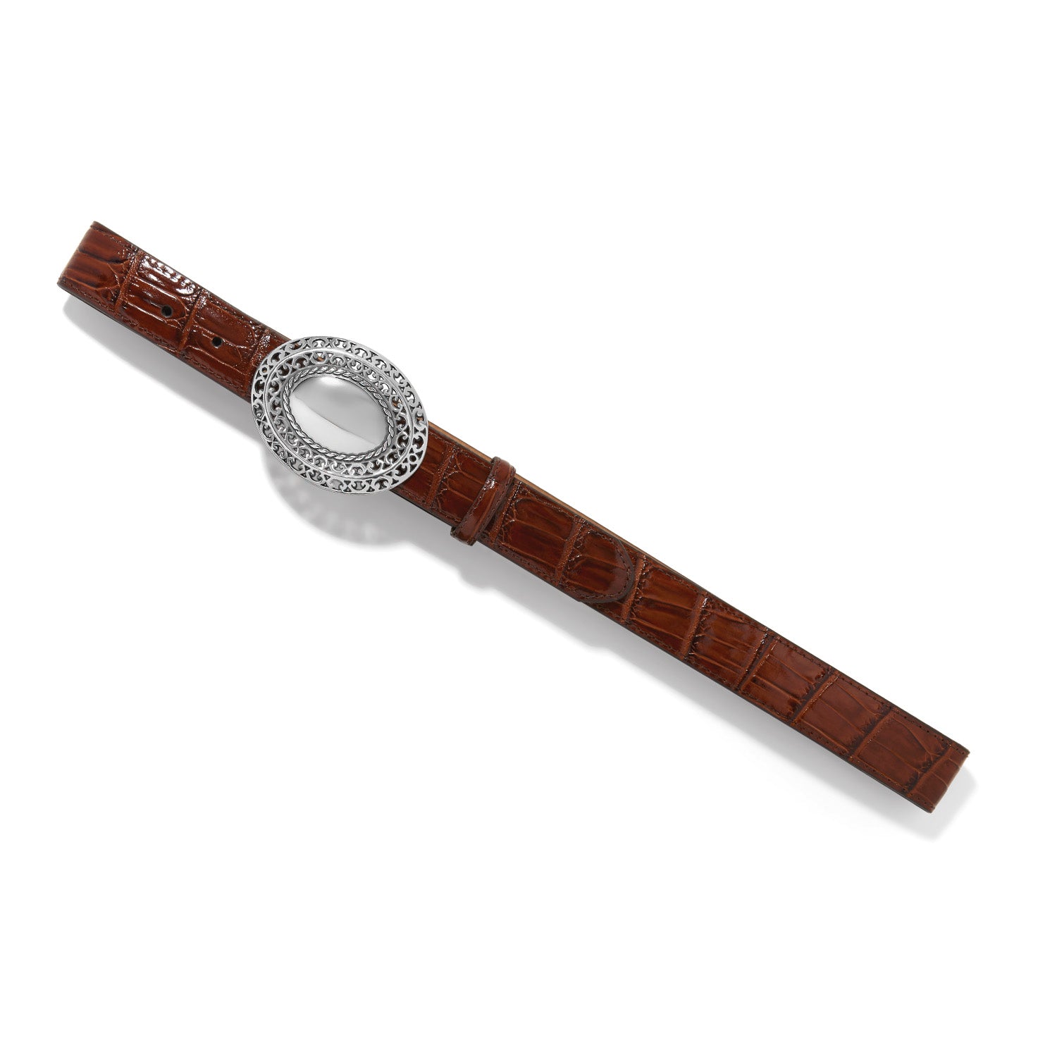 Brighton Filigree Ladies Belt — Dark Brown