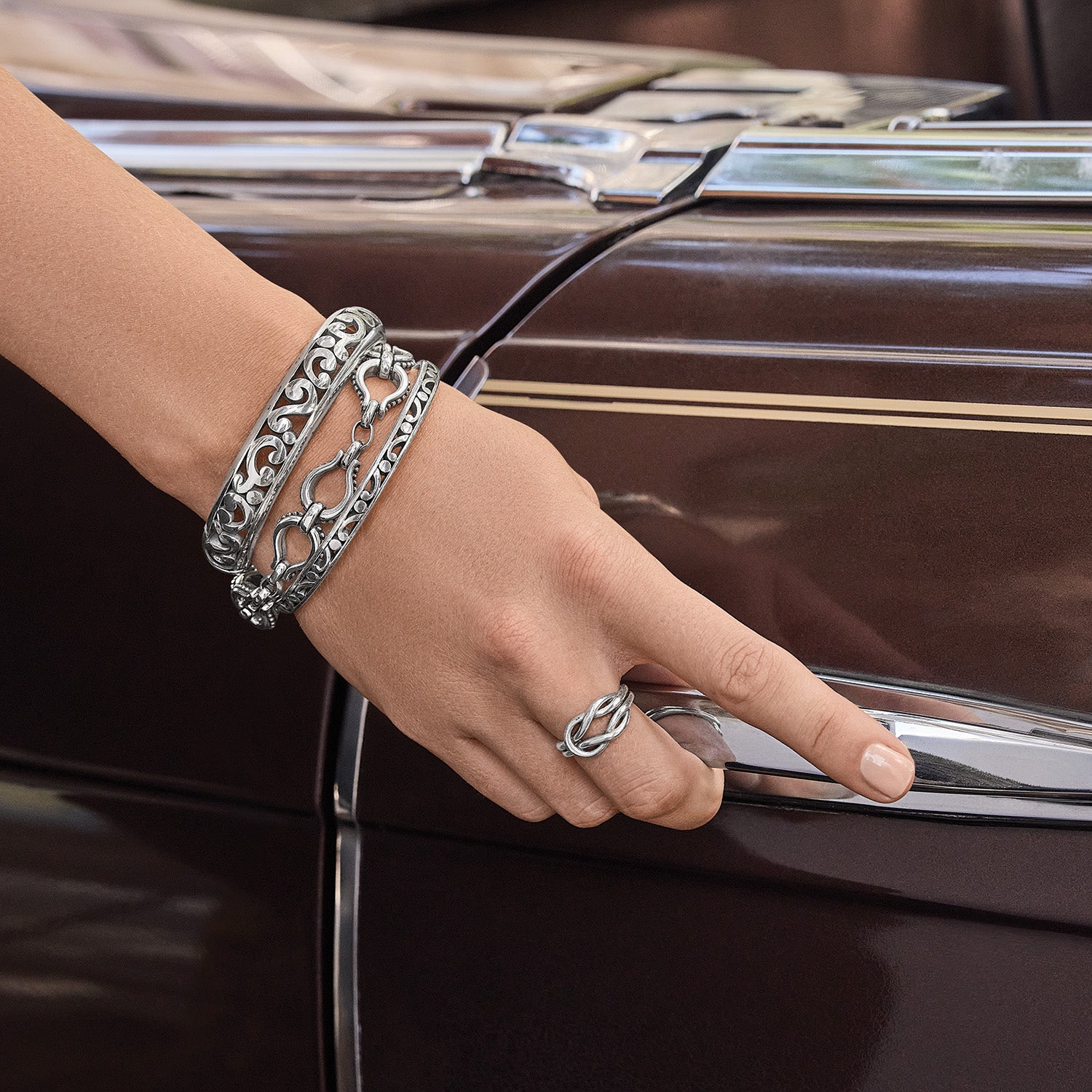 Brighton Pretty Tough Arch Bold Bracelet — Silver
