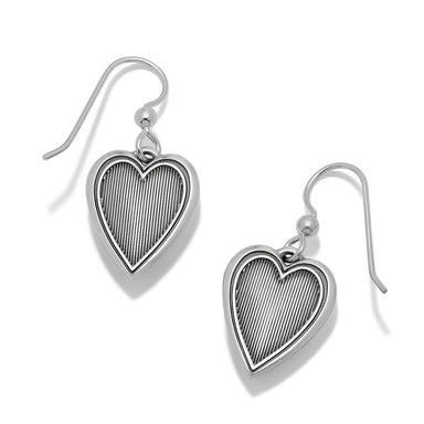 Brighton Colormix Heart Blues French Wire Earrings — Silver-Blues